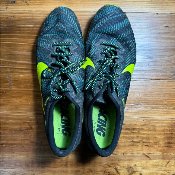 Nike Zoom Rival XC Racing Grind Track Cleats Spikes Teal/Volt Men’s Size 10 VGUC - Picture 7 of 9